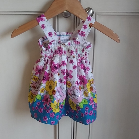 Newberry Flowered/Sparkly Summer Dress Size 6Month - Picture 2 of 8